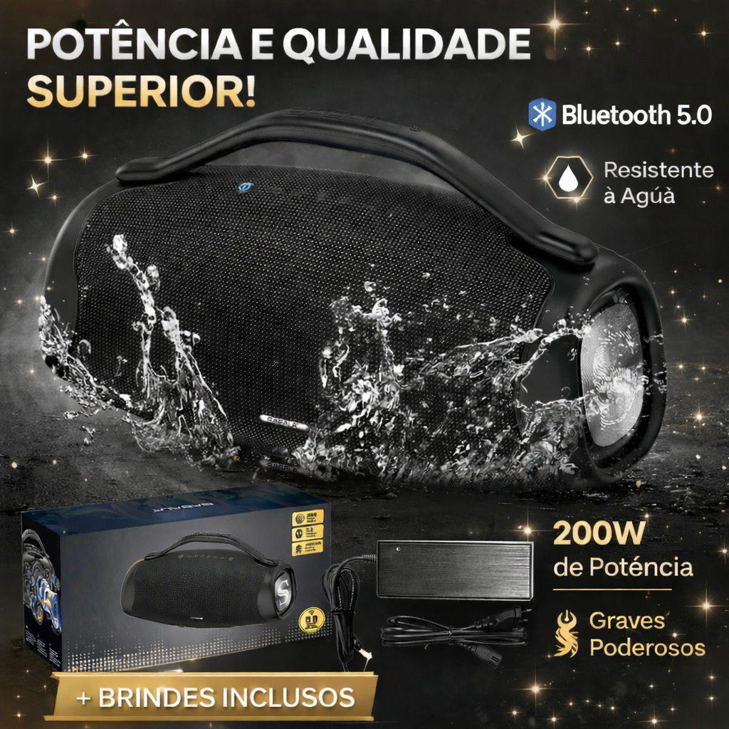 Potência e Qualidade Superior Boombox DR-909